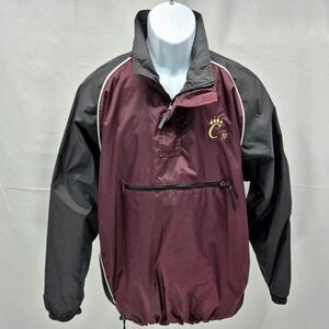Holloway C 10 Maroon/Black 1/4 Zip Pullover Windbreaker Jacket Unisex Medium....